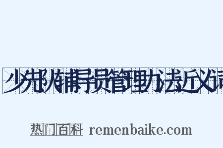 少先队辅导员管理办法近义词是什么意思的图片